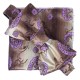 Краватка-метелик коричнева з фіолетовим