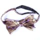 Краватка-метелик коричнева з фіолетовим