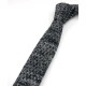 Краватка трикотажна чорна з білим