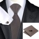 Краватка подарункова коричнева в смугу