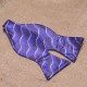 Краватка-метелик темно-синя хвиляста