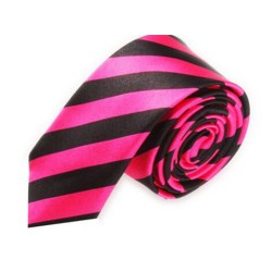 Краватка вузька рожева в смугу