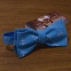 Краватка-метелик блакитна з якорями двостороння