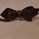Краватка-метелик кутником з кавовими зернами двостороння