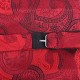 Красная галстук-бабочка с оригинальным узором +платок 01