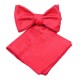 Красная галстук-бабочка в красный узор +платок