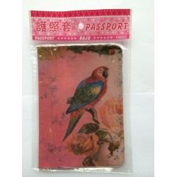 Обложка для паспорта пластиковая - загадочный попугай