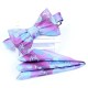 Краватка-метелик фіолетово-малинова з блакитними огірочками з хустинкою