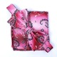 Краватка-метелик рожево-малинова з огірочками з хустинкою