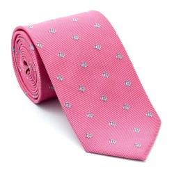 Краватка коралово-рожева з рибками