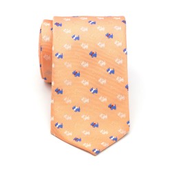 Краватка помаранчева з собачками