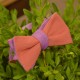 Краватка-метелик льняна двостороння (кораловий;фіолетовий)