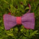 Краватка-метелик льняна двостороння (рожевий;сиреневий)
