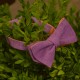 Краватка-метелик льняна двостороння (абрикосовий;фіолетовий)