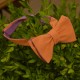 Галстук-бабочка льняная двухсторонняя (абрикосовый;фиолетовый)
