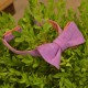 Краватка-метелик льняна двостороння (персиковий;фіолетовий)