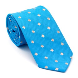Краватка блакитний з рибками