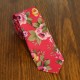 Краватка вузький рожевий в квіточку