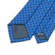 Краватка узка у синій квадратик 100% шовк