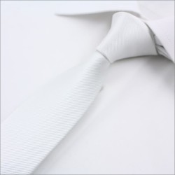 Краватка біла вузька 6 см