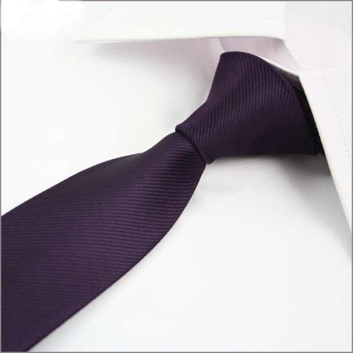 Краватка темно-фіолетова вузька 6 см