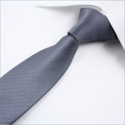 Краватка насичено-сіра узка 6 см