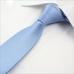 Краватка блакитна вузька 6 см