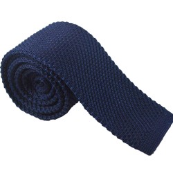 Краватка в'язана темно-синя