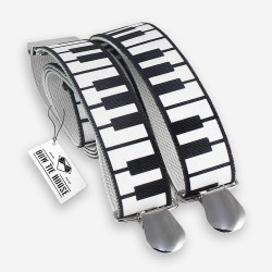Подтяжки черно-белые пианино