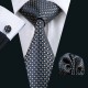 Подарочный галстук темно-синий с коричневыми ромбиками