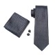 Подарунковий краватка темно-синій з коричневими ромбиками