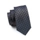 Подарочный галстук темно-синий с коричневыми ромбиками