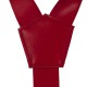 Подтяжки кожаные красные широкие на регуляторах из кожи (пуль-ап)