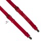 Підтяжки шкіряні червоні вузькі з пряжками антик - пуль-ап