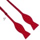 Краватка-метелик бавовняна червона з білими якорями