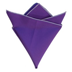Платок фиолетовый габардин с белой окантовкой