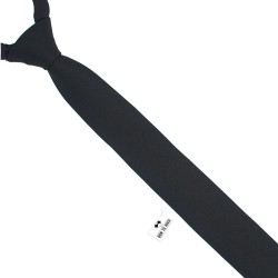 Галстук черный узкий габардин 8 см
