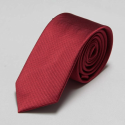 Вузька темно-червона краватка 6 см