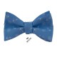 Краватка-метелик бавовняний блакитний з білими якорями