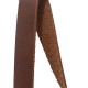 Подтяжки кожаные коричневые узкие на карабинах с пряжками антик - кожа Крейзи Хорст