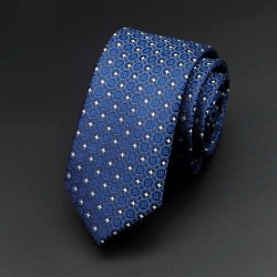 Краватка вузька темно-синя вишукана