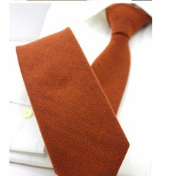 Краватка вовняна помаранчево-коричнева вишукана