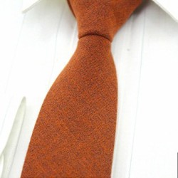 Краватка вовняна помаранчево-коричнева вишукана