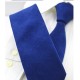 Краватка вузька синя замшева тканина
