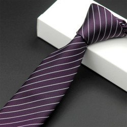 Краватка вузька фіолетова в смужку