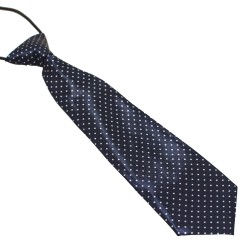 Краватка темно-синій в білий горошок дитячий