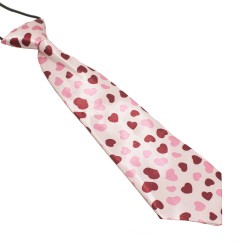 Краватка в рожевих сердечках дитячий/жіночий