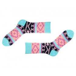 Шкарпетки блакитні в рожевий узор Sammy Icon