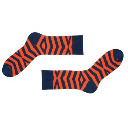 Шкарпетки сині в помаранчеву смужку Sammy Icon