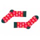 Шкарпетки червоні з різдвяним прінтом Sammy Icon